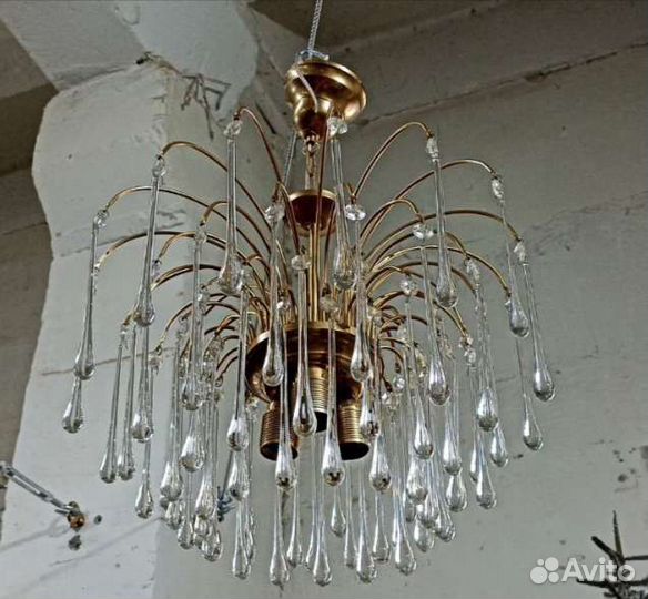 Винтажная хрустальная люстра