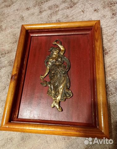 Старинное панно, латунь, бронза