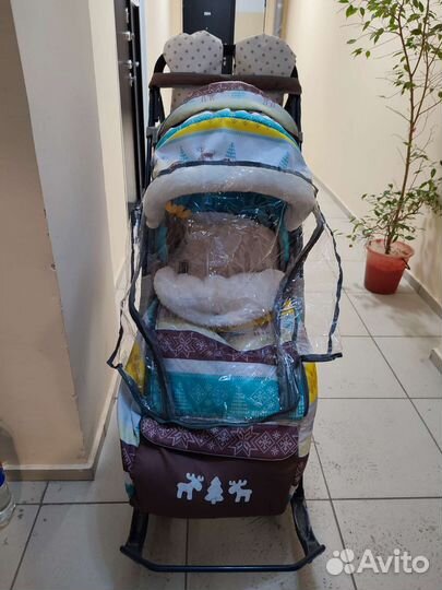 Детские санки коляска nika 7-3 (7 3)