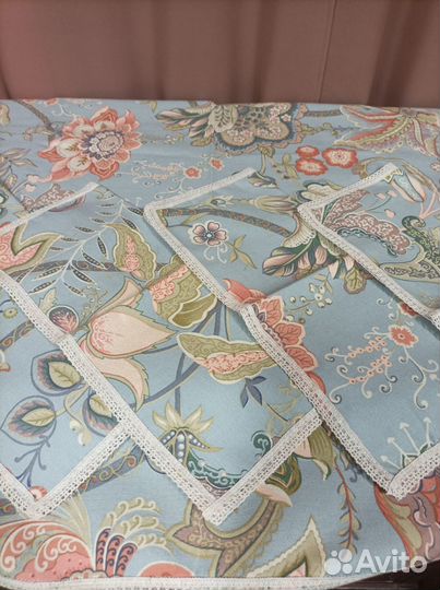 Скатерть и салфетки. Готовый набор. Рогожка