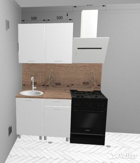 Кухня 120 см мдф