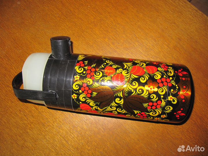 Термос Гейзер 3 л с хохломской росписью