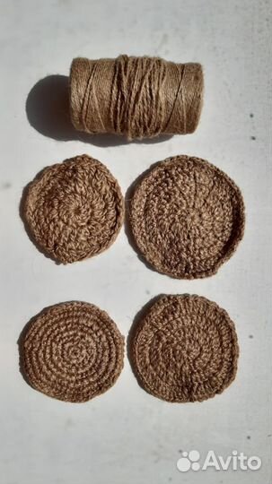 Набор джутовых мочалок