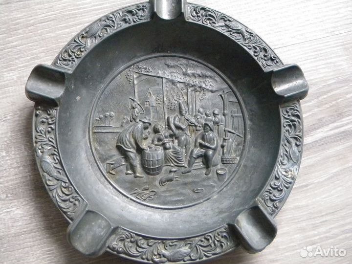 Пепельница, олово, Zinn