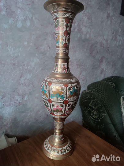 Ваза индийская латунь
