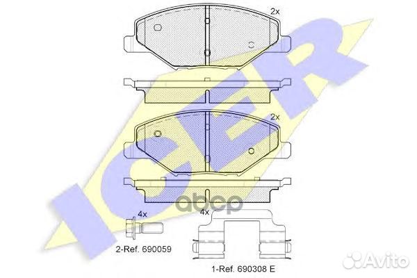 Колодки передние VW Polo Sedan 2010/skoda Rap