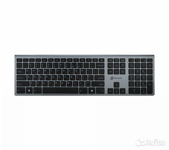 Клавиатура Оклик 890S, серый/черный
