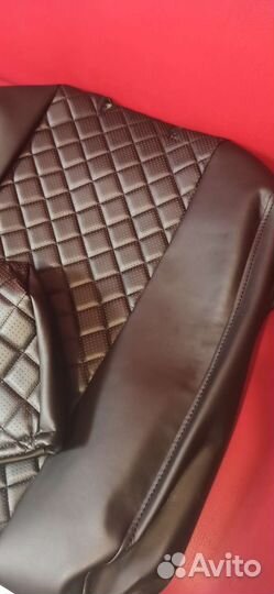 Чехлы Хендай Солярис с 2011-16г экокожа ромб черны