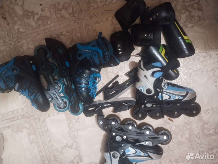 Коньки+ролики 2 в 1