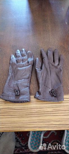 Перчатки женские кожаные размер L