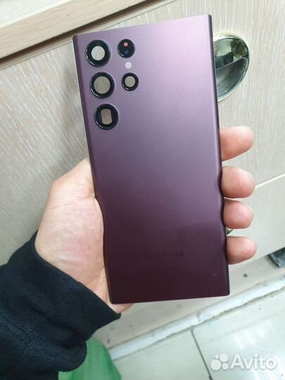 Крышка samsung s22 ultra ориг бардовый