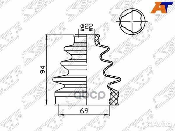 Пыльник шруса внутренний toyota corona/carina