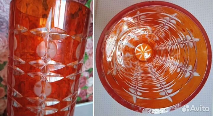 Хрустальная ваза для цветов СССР