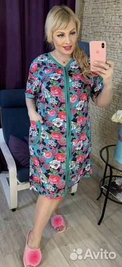 Халаты домашние х/б размеры 48 и 56