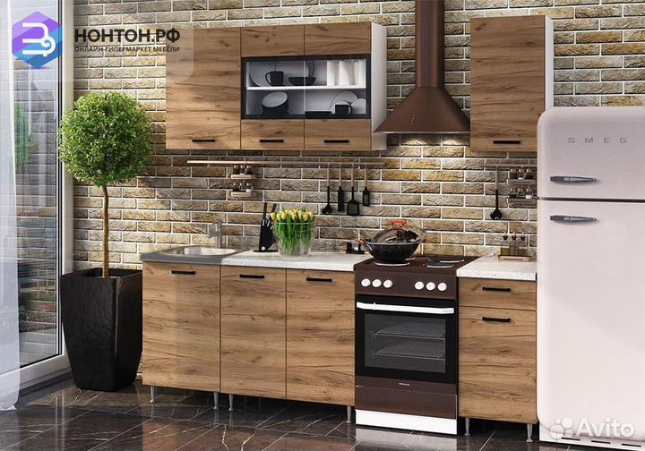 Кухня Рио 1.7 м дуб крафт