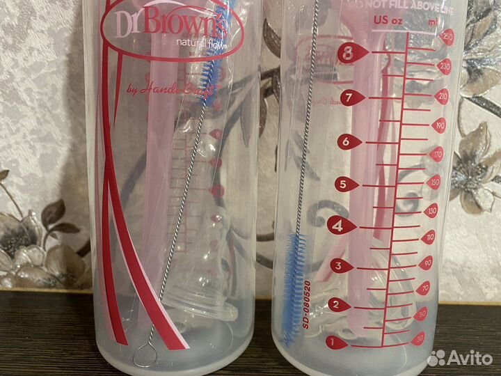 Бутылочки для кормления dr browns розовые