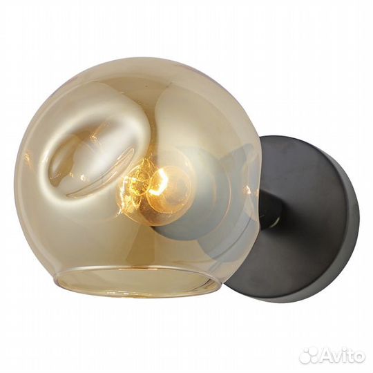 Бра schaffner Libro E27 1x60Вт стекло металл бронз