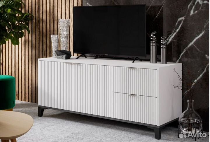 Тумба под тв с рифлеными фасадами