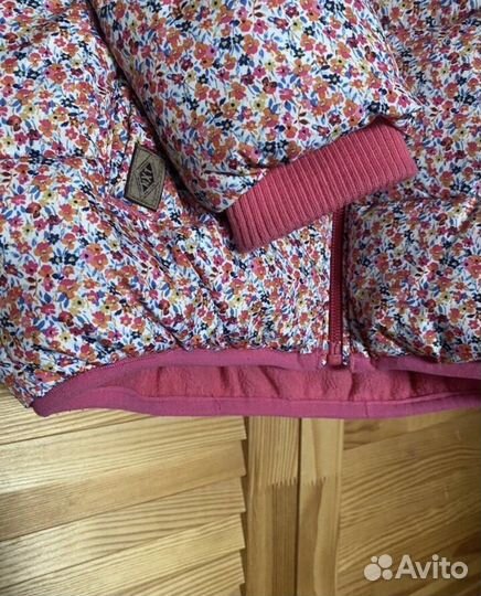 Куртка демисезонная для девочки next 110 на флисе