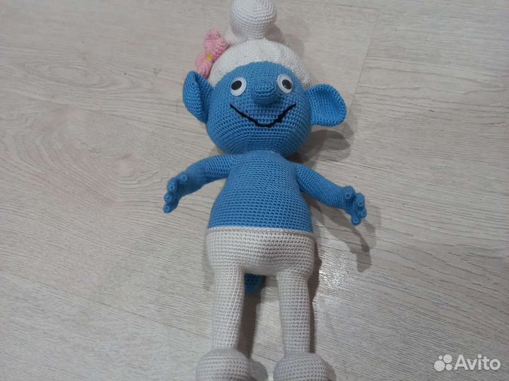 Вязаная игрушка Смурфик