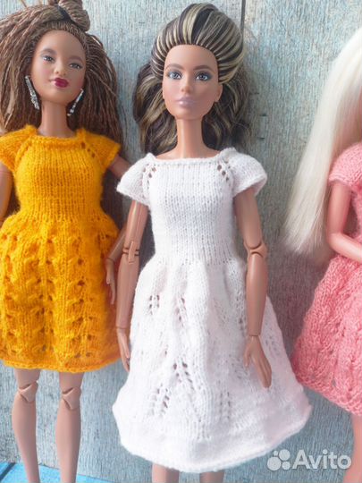 Вязаная одежда для барби