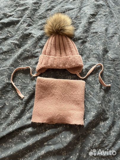 Комплект шапка и шарф для девочки