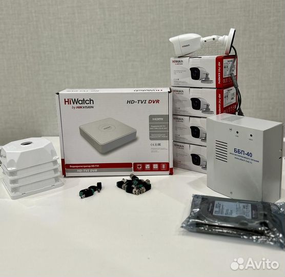 Комплект видеонаблюдения / Установка