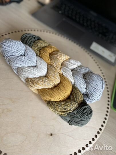 Пряжа хлопок шнур крафтовый