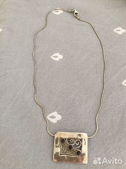 Серебряная цепь с кулончиком