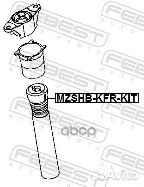 Пыльник заднего амортизатора с отбойником компл