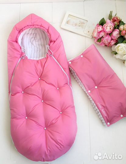 Конверт-кокон Новый и муфта на коляску