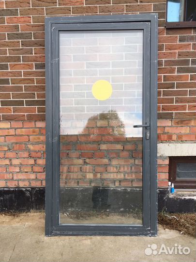 Дверь офисная алюминиевая бу