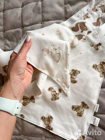 Набор хлопковых слюнявчиков для малышей