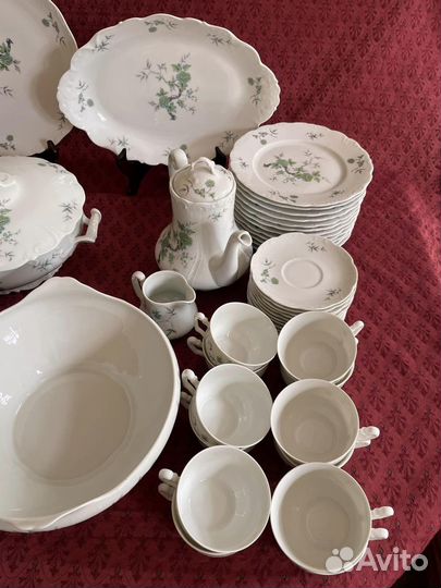 Сервиз посуда Лимож Франция фарфор винтаж 68предм