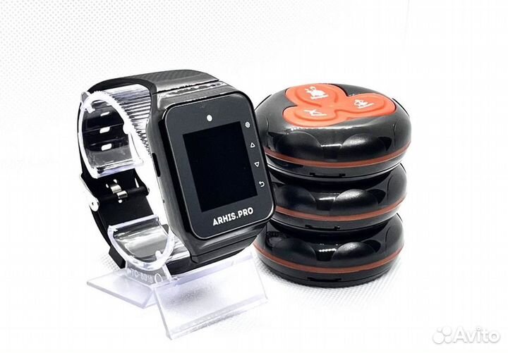 Кнопка вызова официанта с часами для кафе, баров