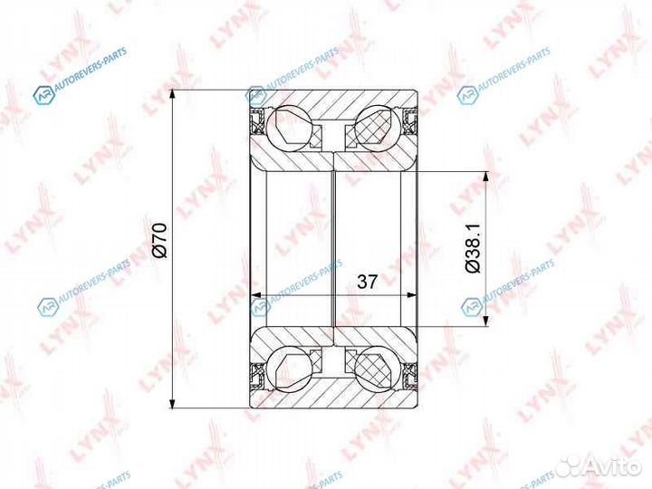 WB-1451 Подшипник ступичный перед