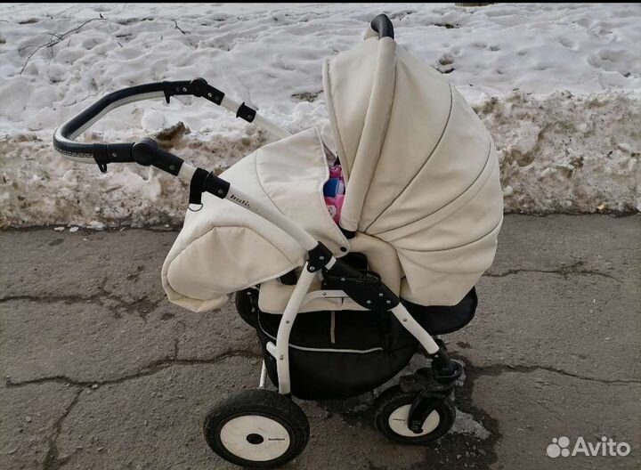 Коляска 2 в 1 indigo эко кожа