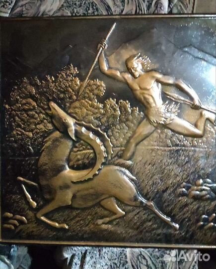 Картина медная чеканка СССР