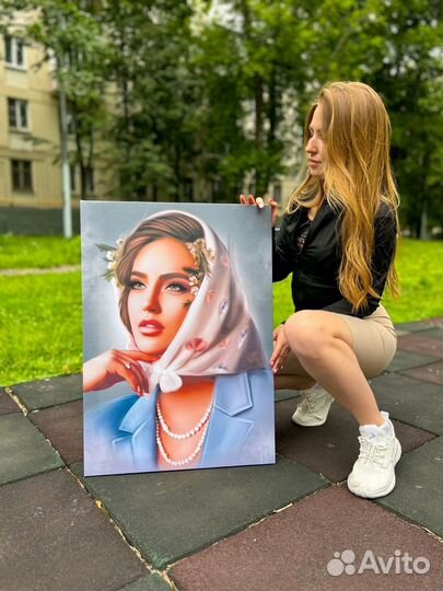 Портрет по фото / печать на холсте