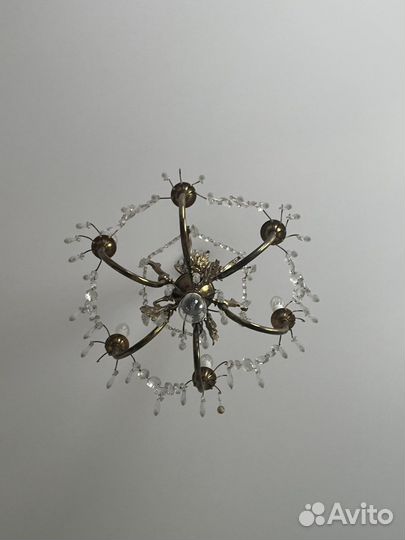 Люстра винтаж бронза латунь