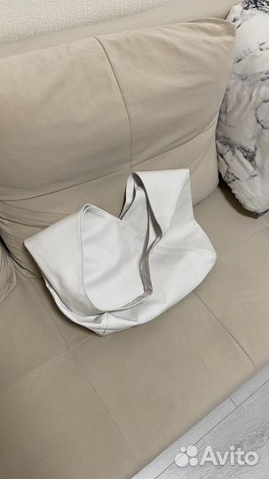 Сумка-шопер женская белая вместительная