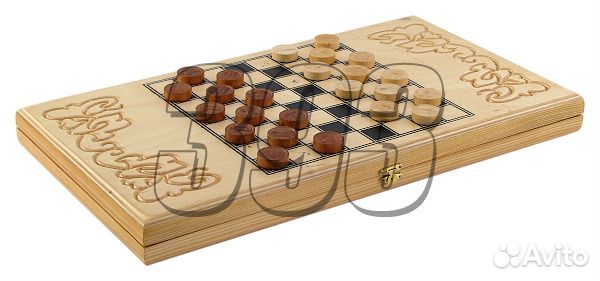 Нарды, шашки Беркут на светлом (средние) (11764)