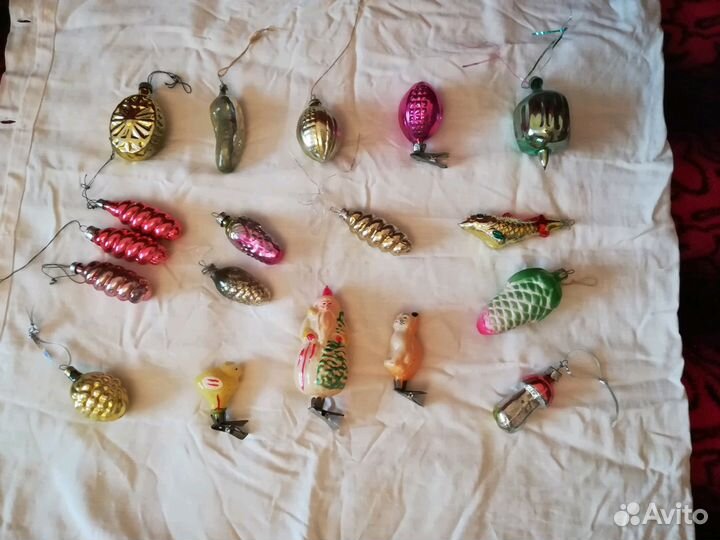 Елочные стеклянные игрушки СССР