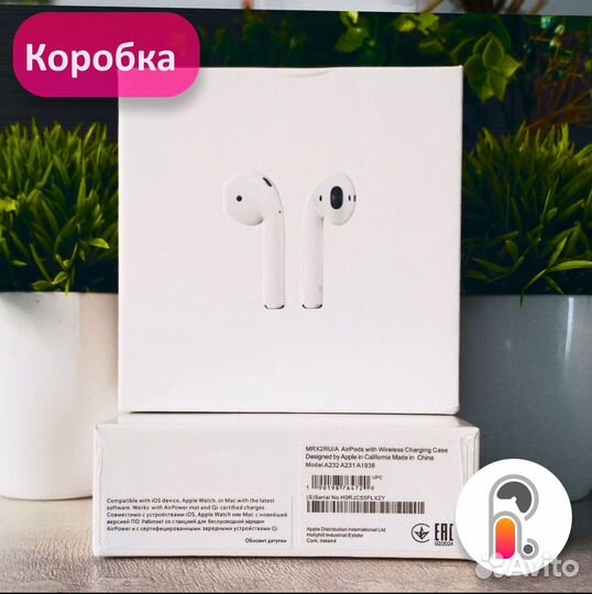 Оригинальные наушники Apple Airpods 2