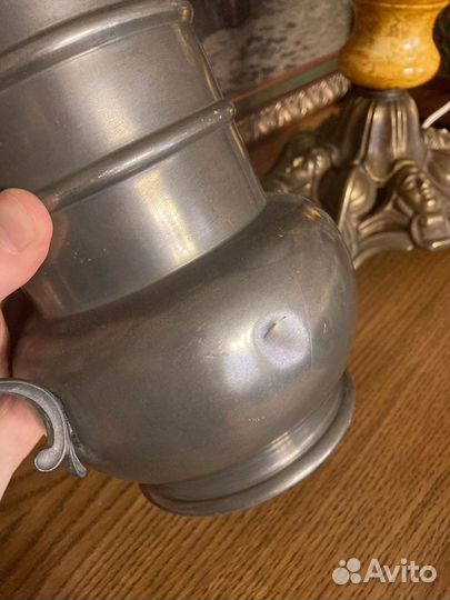 Винтажный оловянный кувшин Италия