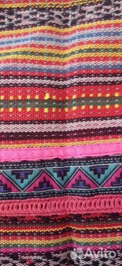 Бохо Этно Платок Косынка хлопок с бахромой