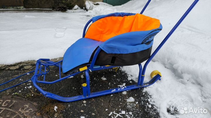 Детские санки с колесами бу