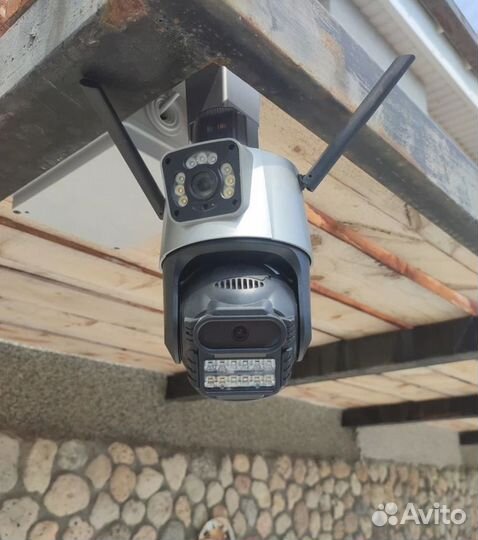 Камера видеонаблюдения wifi с двумя объективами