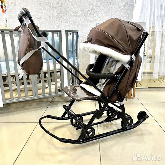 Санки коляска pikate снеговик