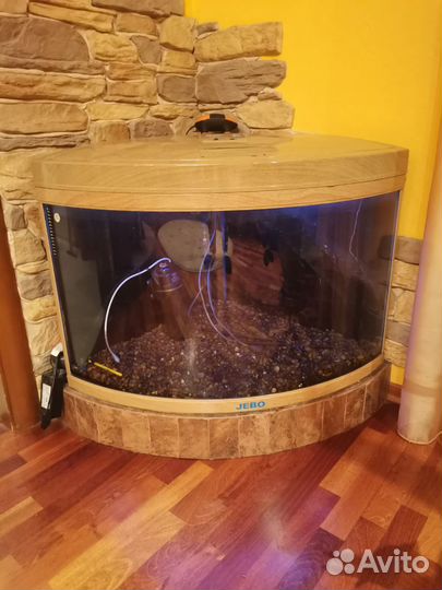 Аквариум угловой Jebo R-470, 186 л